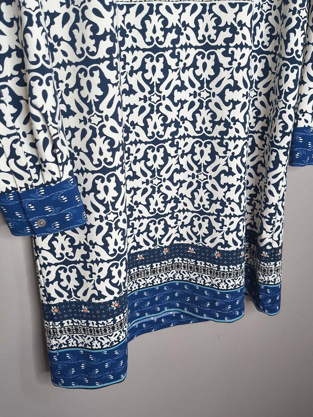 Ann Taylor Loft Long Sleeve Shift Dress Medium Shirt Tunic Blue - Picture 5 of 11